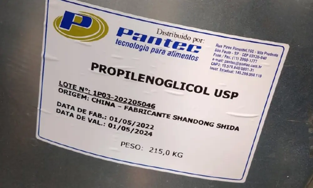 Anvisa manda recolher lotes de propilenoglicol contaminado propilenoglicol contaminado