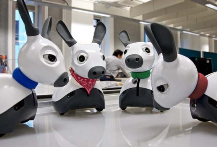 Idosos e pet robo
