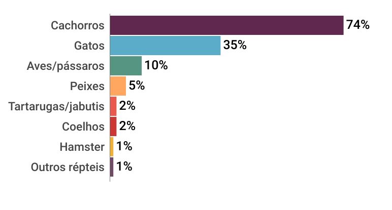 Percentual de pets em domicilio