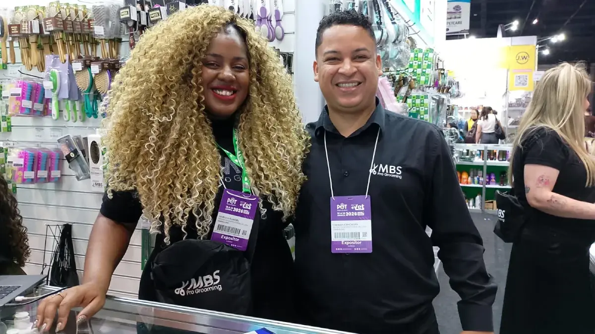 Mariana Oliveira e Emerson Gonçalves, da MBS Pro Grooming