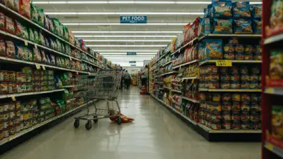 Imagem de corredor do setor pet no mercado